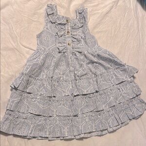 Kate Quinn Blue Sleeveless Ruffled Sundress